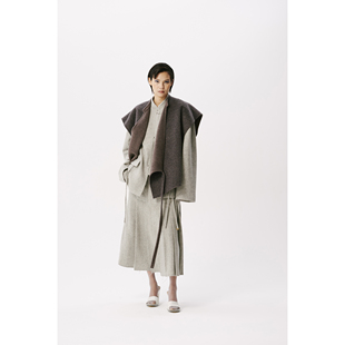 抽绳夹克 SAMUEL 25秋冬 YANG 腰带苏格兰粗花呢羊毛短裙 GUI