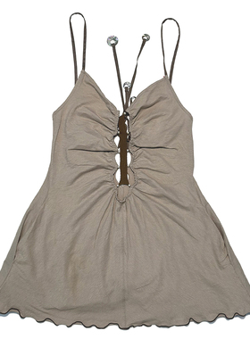 RUI built 25秋冬  棉麻系带长吊带背心