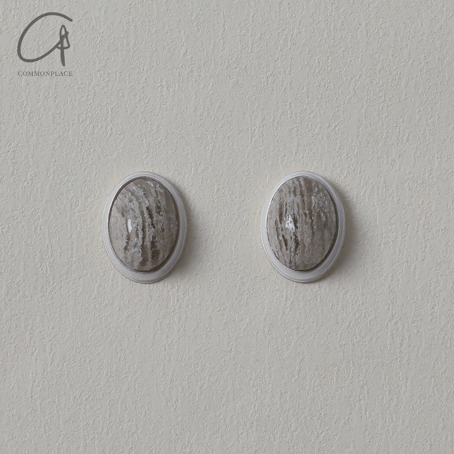 OLIO E ACETO 千层水晶/纯银茶晶水滴耳钉