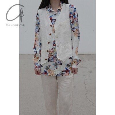 双贴边口袋男士背心马甲丝绸衬里