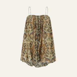 INTO THE EAST 26春夏  棕榈卷草双层吊带上衣