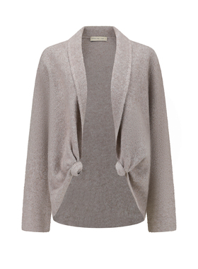 SWAYING 25秋冬 翻领扭结羊绒混纺开衫