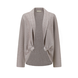 翻领扭结羊绒混纺开衫 SWAYING 25秋冬