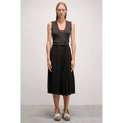 宽褶披肩半身裙意大利