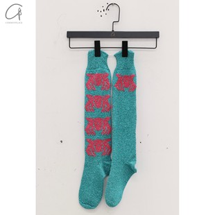 60%OFF 蜘蛛绿过膝袜 VEREJA