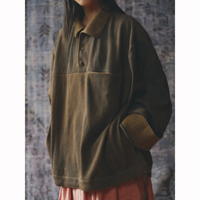 AVIVA JIFEI XUE 套头高领抓绒上衣