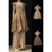 40%OFF 连衣裙 束腰短款 Mutedance 贝壳袖