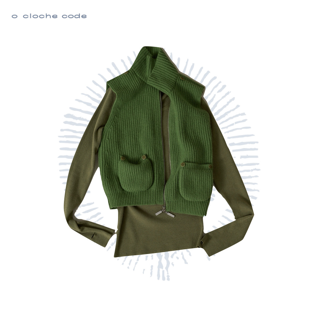 o cloche code 一件式羊仔毛马甲