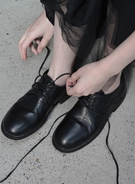 Guidi 992系列 软马皮绑带德比单鞋 意大利手作