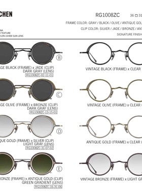 Rigards X ZIGGY CHEN 联名系列 RG1008ZC 钛制 双层太阳眼镜