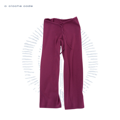 o cloche code 低腰直筒裤