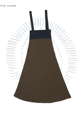 o cloche code 25秋冬 双肩背带长裙美利奴羊毛针织