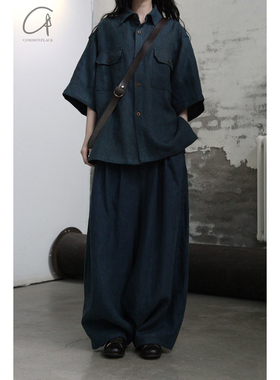 AVIVA JIFEI XUE  茧形垂褶长裤