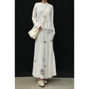 Mutedance  柔软花染圆领针织T恤衫