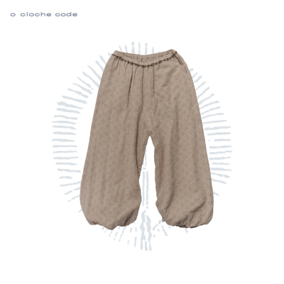欧阳娜娜 o cloche code 26SS 暗纹灯笼裤
