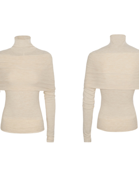 NAN KNITS 25秋冬 高领抹胸双层打底衫