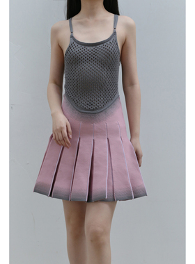 60%OFF NAN KNITS 挑孔吊带百褶连衣裙  commonplace品牌集合店