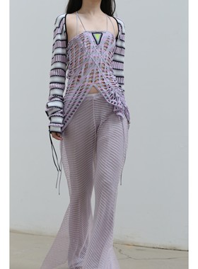 80%OFF NAN KNITS 渐变孔眼抽绳吊带连衣裙  commonplace