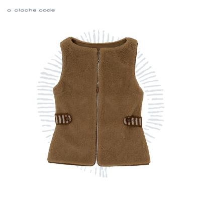 o cloche code 驼绒羊毛船领马甲