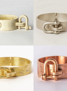 锁扣螺栓黄铜镀银魅力系列