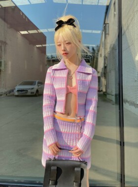 70%OFF NAN KNITS 渐变膨体拉链短外套  commonplace 品牌集合店