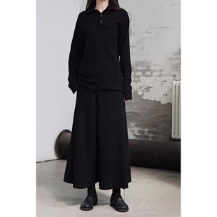 m.a+ Maurizio amadei 腰部弹力宽腿裤 羊毛 意大利 commonplace