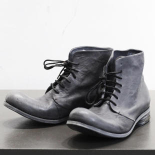 意大利 手工 古典 60%OFF 先锋 袋鼠皮植鞣踝靴子 暗黑 男 A1923