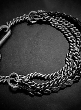 GOTI 马皮多链手镯手链 925银 BR2209 意大利 工匠