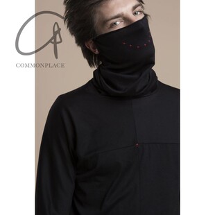 m.a+ Maurizio Amadei  一体式面罩领t恤 莫代尔羊绒 意大利 工匠