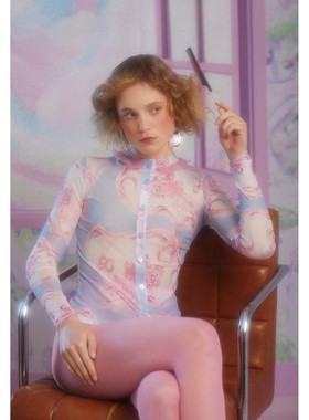 70%OFF CONSTANÇA ENTRUDO 织布机怪物网眼羊毛印花羊毛衫葡萄牙