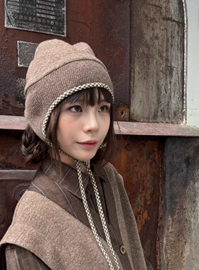 AVIVA JIFEI XUE 25秋冬 撞色翻盖无檐小便帽