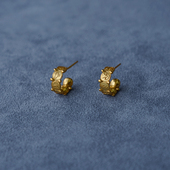 SALE 镀金图画耳环 纯银 PEPE