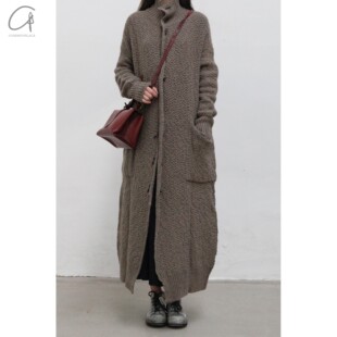 比利时 牦牛绒长纽扣夹针织外套 commonplace Andresen Daniel