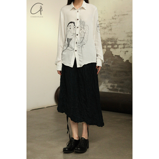 正反两穿亚麻半身裙 J.M.Ribot 棉 ARCHIVIO 60%OFF