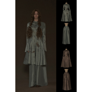 长裤 Mutedance 收腰丝绸连衣裙