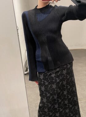 70%OFF mame kurogouchi 月亮图案罗纹针织套衫 日本