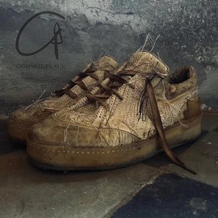 意大利手工 小牛皮系带平底运动鞋 植物鞣 A1923 40%OFF