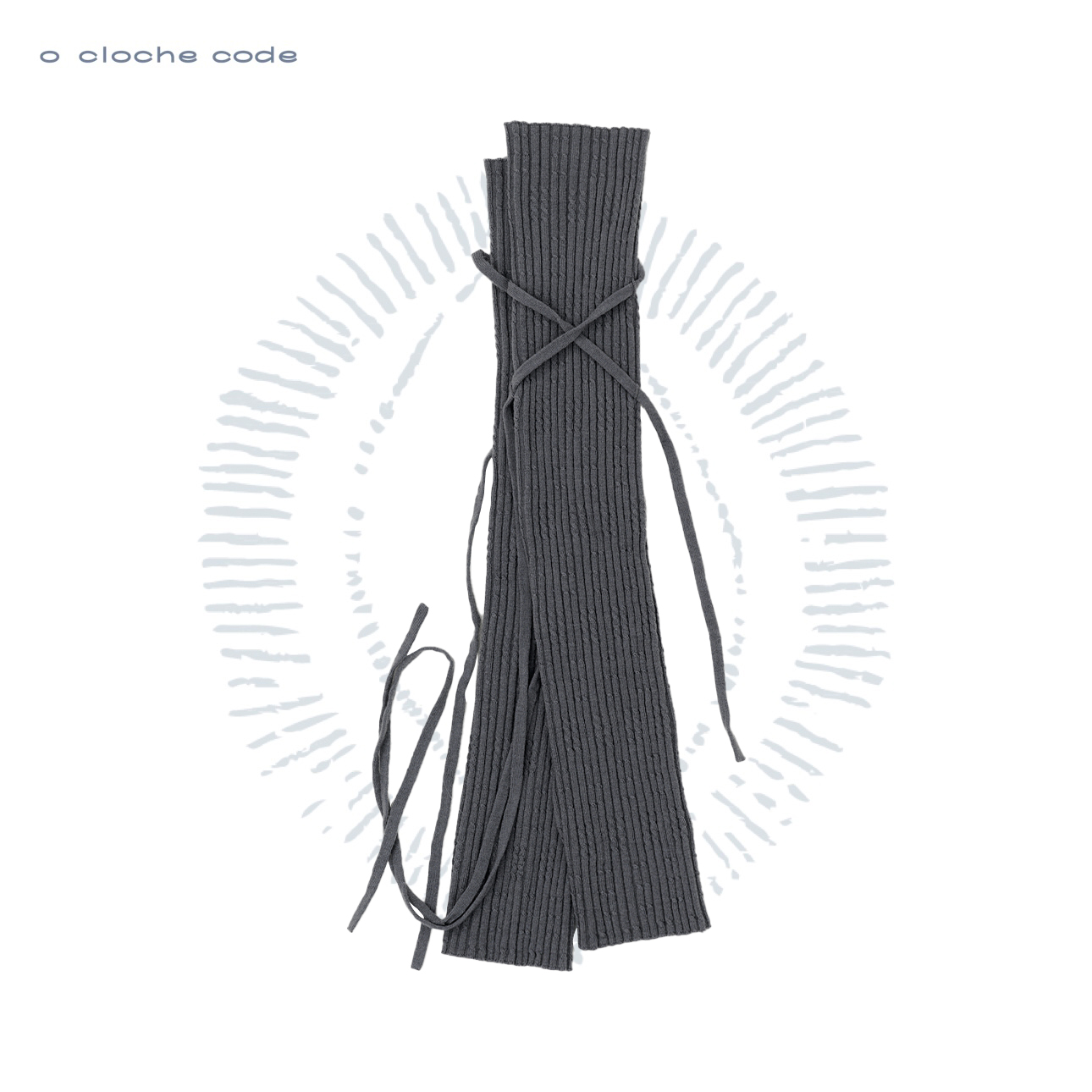 o cloche code 25秋冬 绞花系带半袖套美利奴羊毛针织