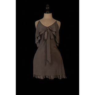 Mutedance 花染收腰吊带蝴蝶结连衣裙 26春夏