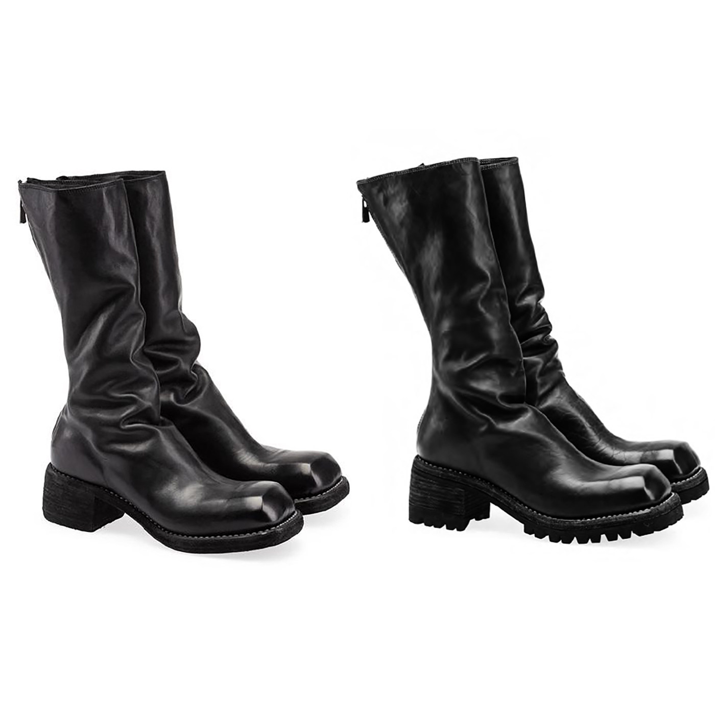 GUIDI 9089 9089V 软马皮拉链高筒靴 意大利