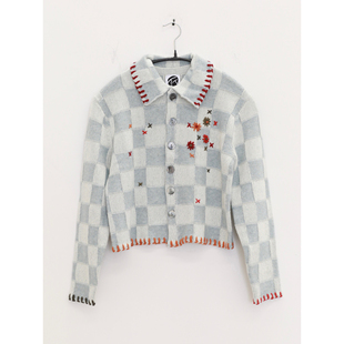 羊毛格纹工作夹克 25秋冬 中长半身裙 KNITS YANYAN