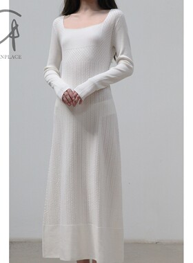 70%OFF SWAYING 方领无缝羊毛连衣裙系列
