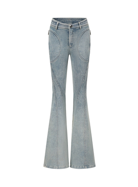 OUDE WAAG 26春夏  洗水弹力喇叭牛仔裤