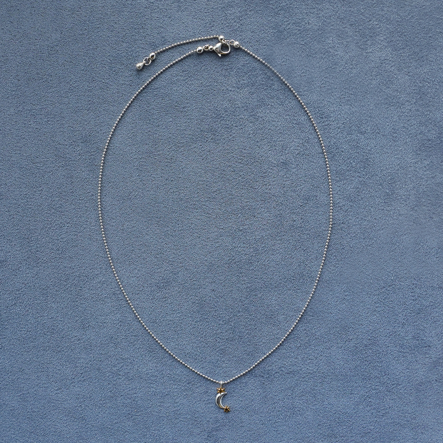 SALE E PEPE 圣诞节系列  纯银镀金双色星月项链