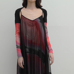 拼接连肩印花弹力网纱防晒袖 WAAG 套系列 OUDE 90%OFF