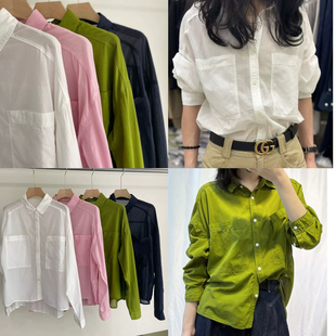 棉中贵族成衣染色软水洗100支双股匹马棉皱理超薄理想型衬衫 罩衫