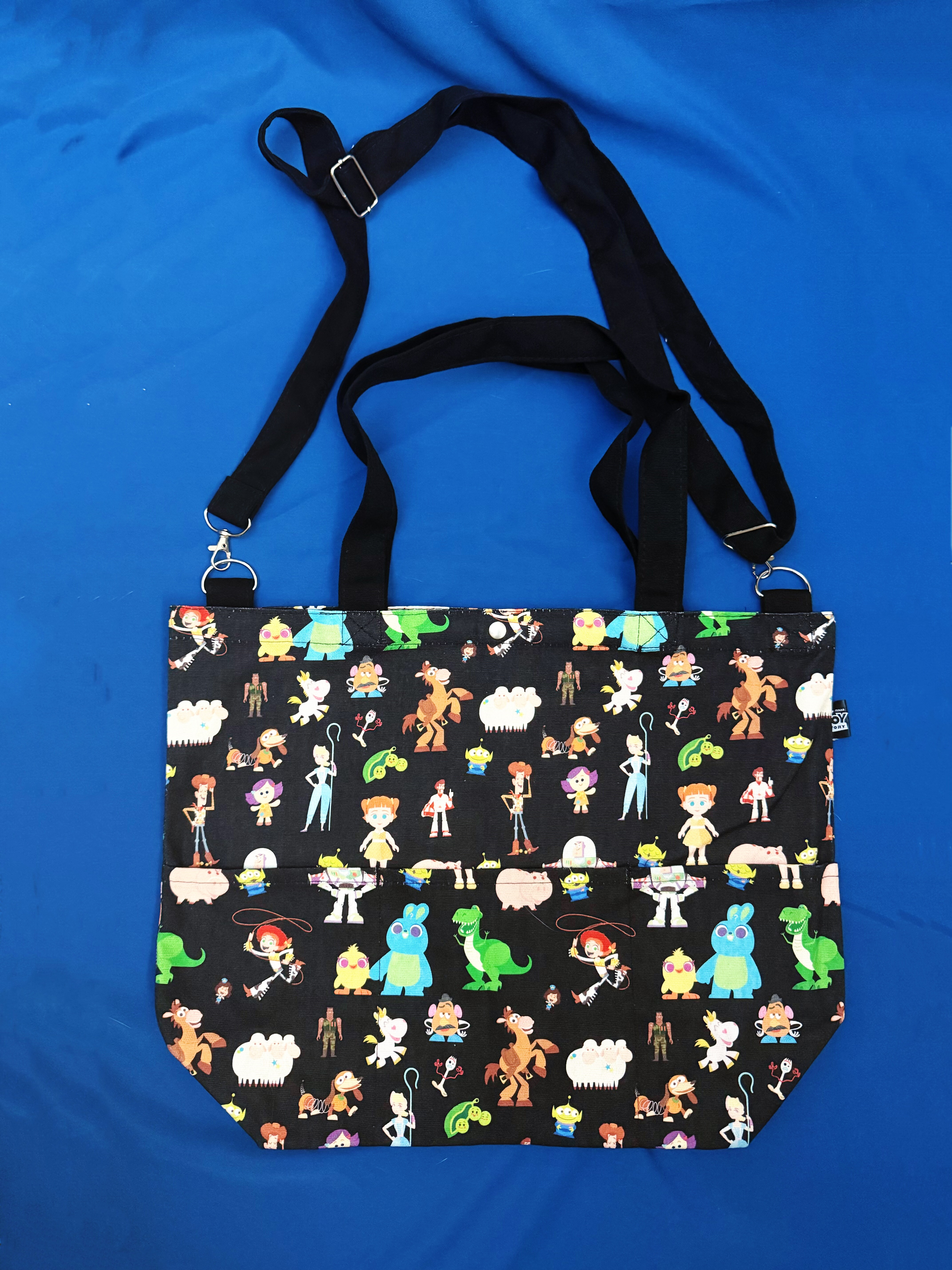 现货玩具总动员联帆布包手提包单肩包可拆卸肩带斜挎包