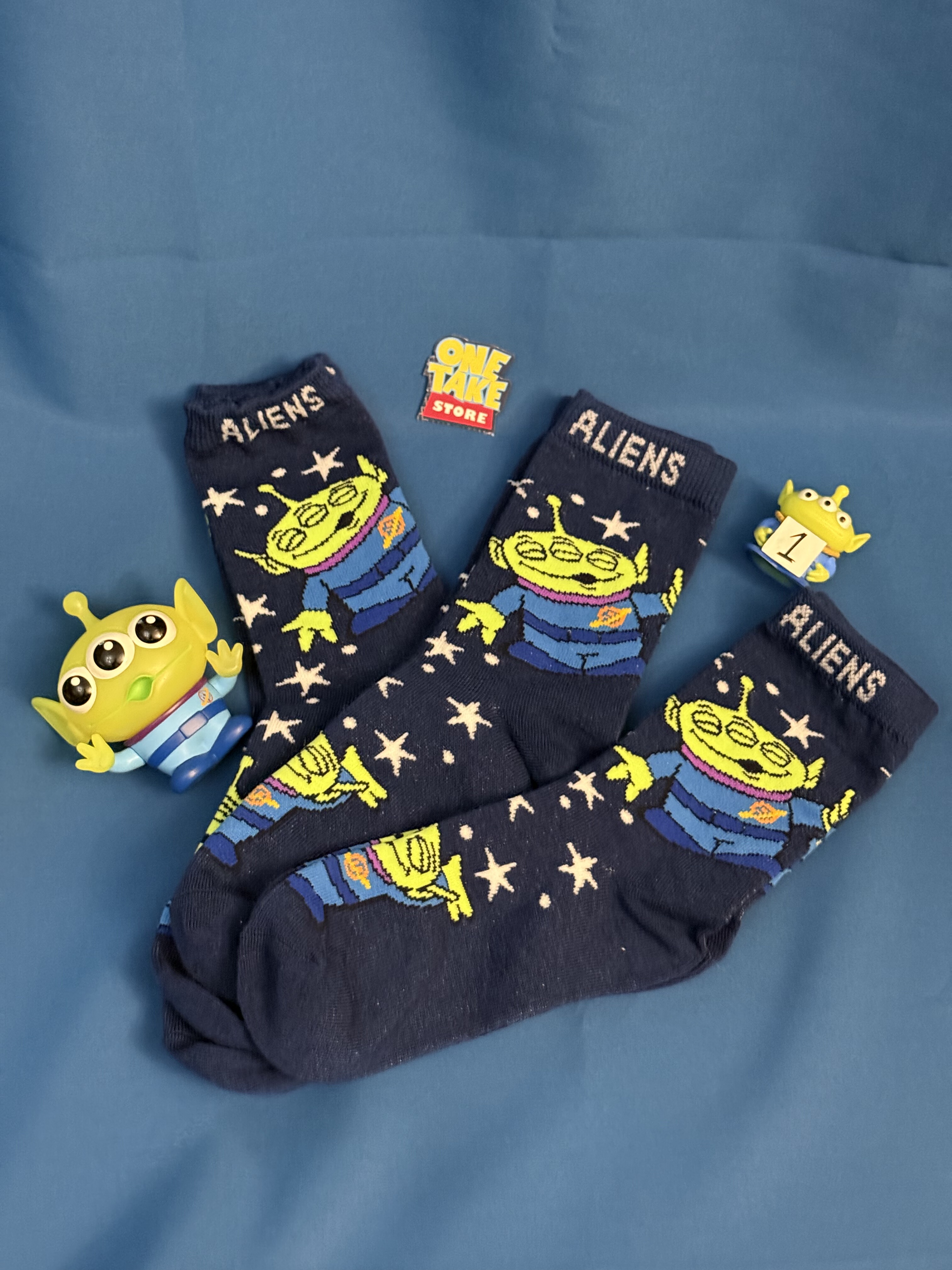 3双包邮日单玩具总动员 toystory三眼仔中筒袜 可爱卡通袜