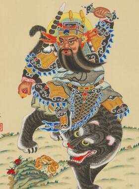 张世英手绘传统年画｜中堂画 家宅安祥 茶室家居装饰挂画