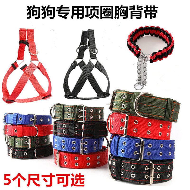 狗狗项圈胸背带大型犬P链头图片